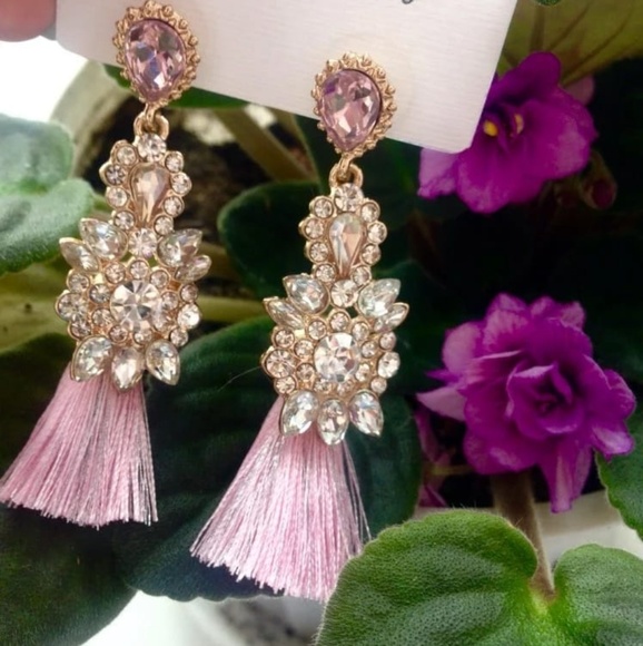 Accessories - Rhinestone Long Thread Tassel Earrings Temperament